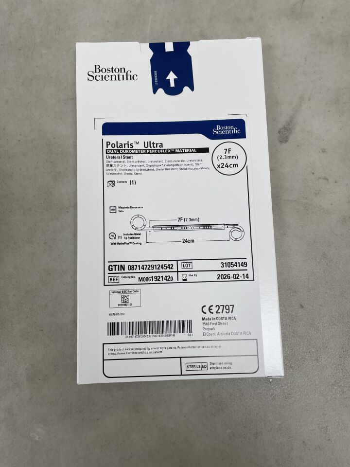 192142 - BOSTON SCIENTIFIC - Polaris Ultra Ureteral Stent - Dual Durometer Percuflex Material - 7Fr x 24cm, (BX/1) - ( Expiry Date: 2026-02-14 )