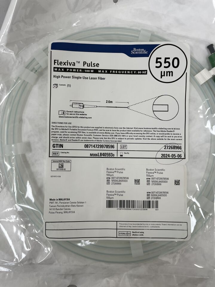 L840593 - BOSTON SCIENTIFIC - Flexiva Pulse High Power Single-Use Laser Fiber, (EA) - ( Expiry Date: 2026-02-22 )