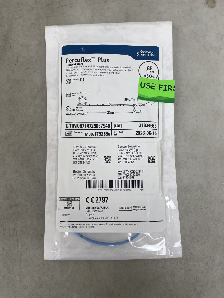 175285 - BOSTON SCIENTIFIC - Percuflex Plus Ureteral Stent - 8Fr x 30cm, (BX/1) - ( Expiry Date: 2026-03-05 )