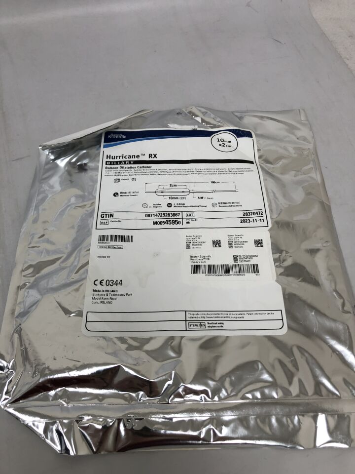 4595 - BOSTON SCIENTIFIC - Hurricane RX Biliary Balloon Dilatation Catheter, 10mm X 2cm, (EA) - ( Expiry Date: 2026-03-06 )
