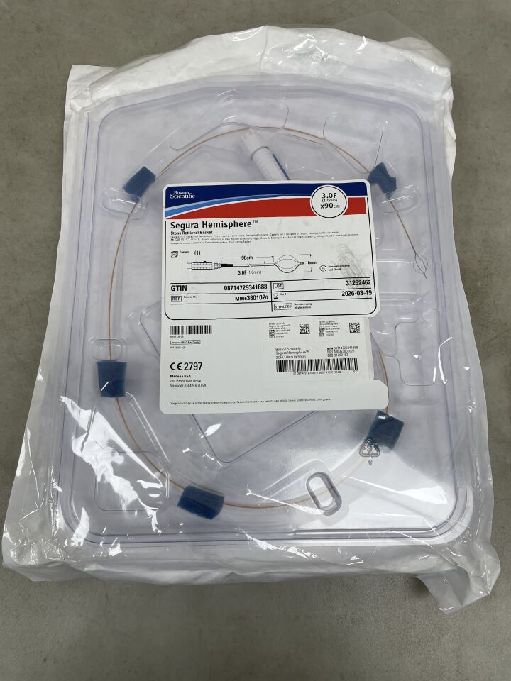 380102 - BOSTON SCIENTIFIC - Segura Hemisphere Stone Retrieval Basket - 3.0Fr x 90cm x 16mm, (EA) - ( Expiry Date: 2026-03-19 )