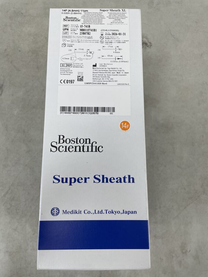 15-741B - BOSTON SCIENTIFIC - Super Sheath XL Introducer - 14Fr x 11cm, (BX/10) - ( Expiry Date: 2026-03-31 )