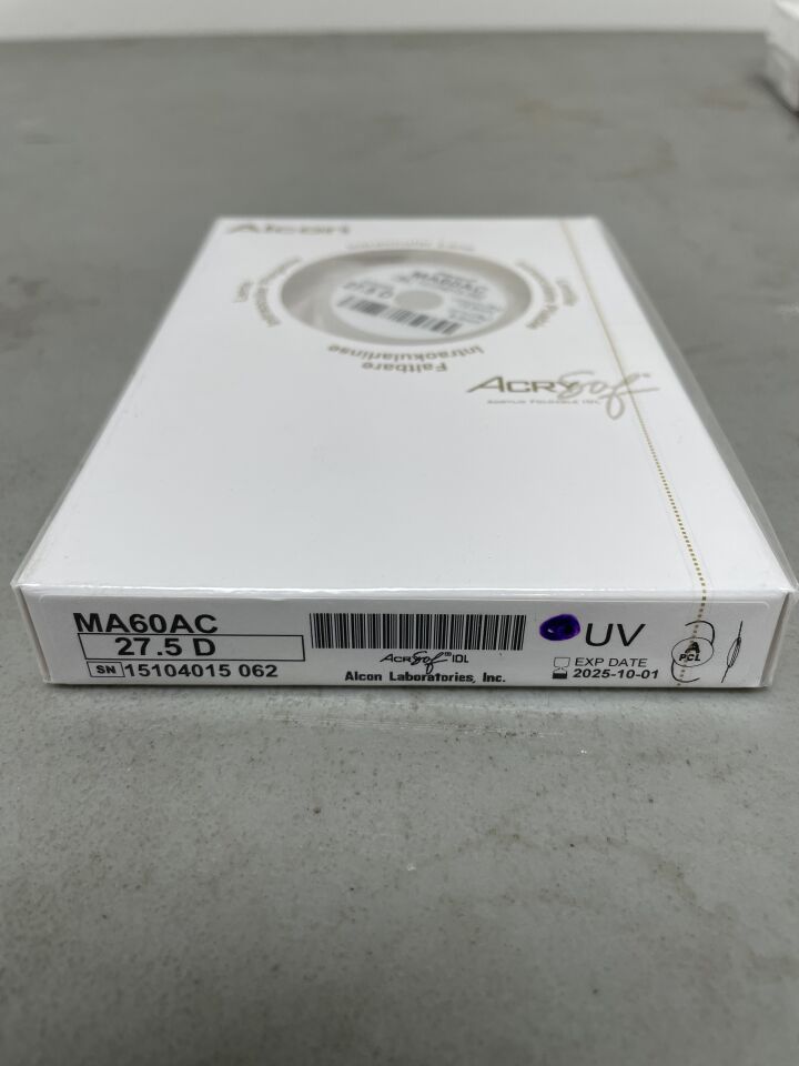 MA60AC.275 - ALCON - AcrySof Soft Acrylic Multipiece Intraocular Lens, 27.5D, (BX/1) - ( Expiry Date: 2025-11-09 )