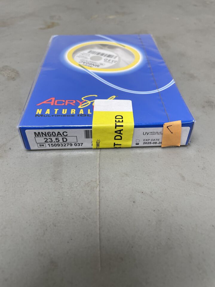 MN60AC.235 - ALCON - AcrySof Natural Intaocular Lens, 23.5D, (BX/1) - ( Expiry Date: 2025-11-29 )