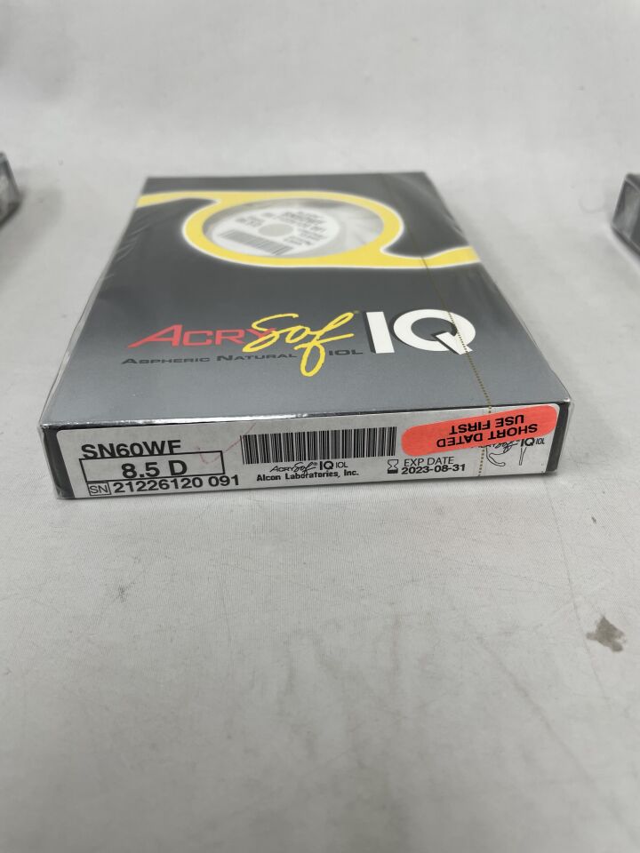 SN60WF.085 - ALCON - AcrySof IQ IOL Foldable Intraocular Lens, 8.5D, (BX/1) - ( Expiry Date: 2025-11-29 )