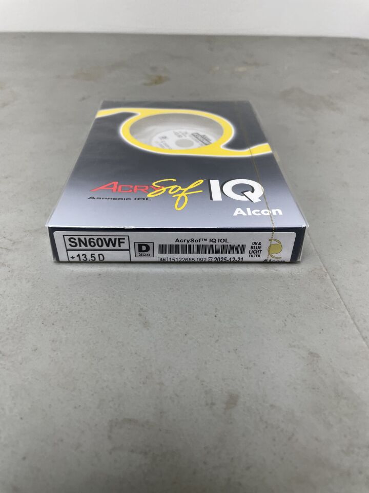 SN60WF.135 - ALCON - AcrySof IQ IOL Foldable Intraocular Lens, 13.5D, (BX/1) - ( Expiry Date: 2025-10-27 )
