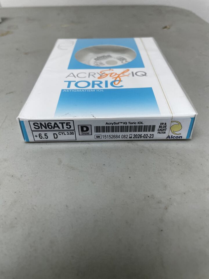 SN6AT5.065 - ALCON - ACRYSof IQ Toric Astigmatism IOL, 6.5D, (BX/1) - ( Expiry Date: 2025-10-20 )