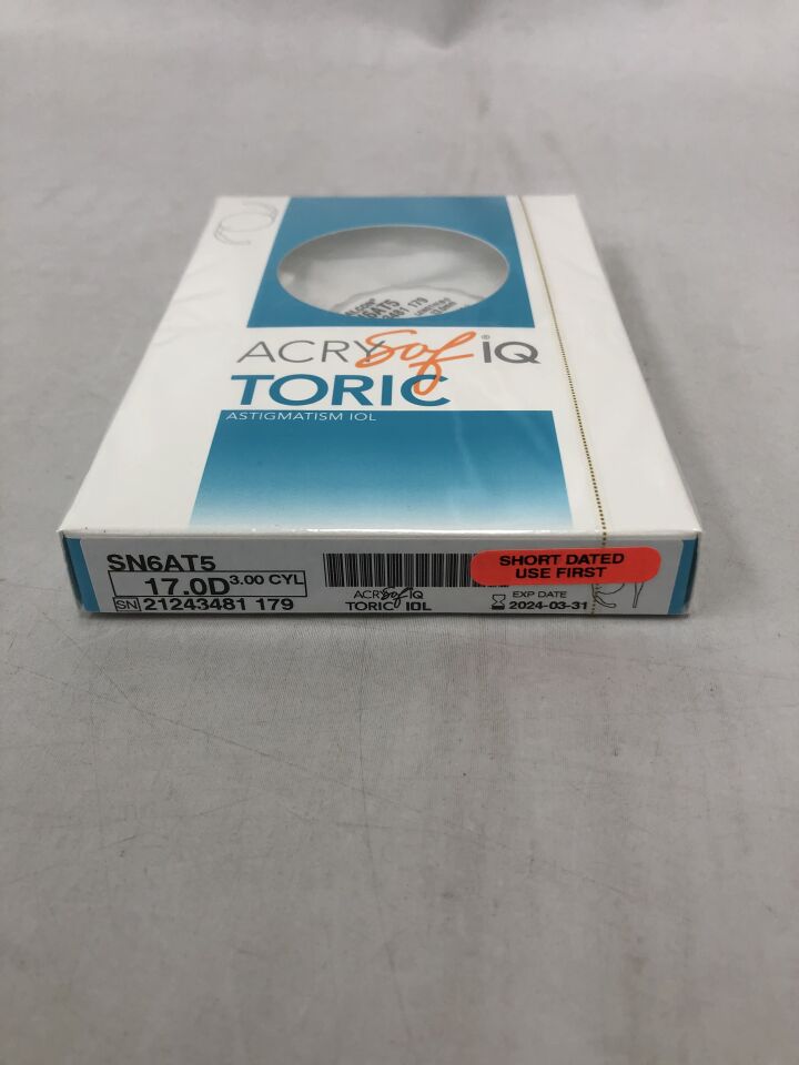 SN6AT5.170 - ALCON - AcrySof IQ Toric Astigmatism Intraocular Lens, 17.0D, (BX/1) - ( Expiry Date: 2025-11-17 )