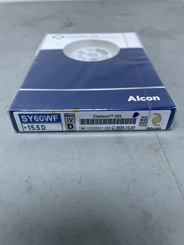 SY60WF.155 - ALCON - Clareon IOL, +15.5D, (BX/1) - ( Expiry Date: 2024-05-31 )