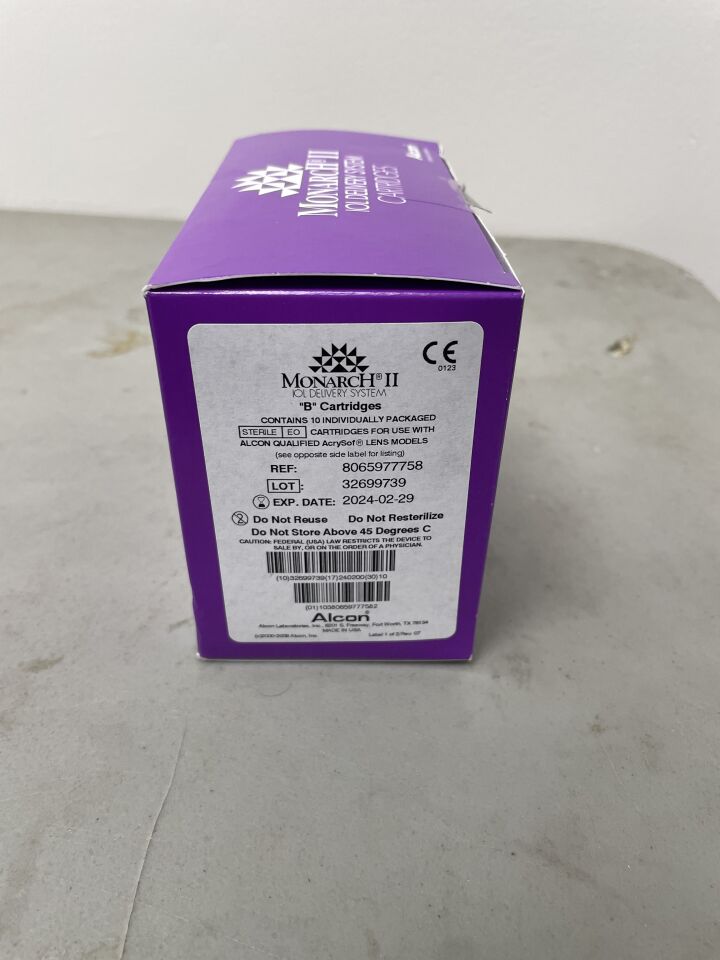 8065977758 - ALCON - Monarch II IOL Delivery System "B" Cartridges, (BX/10) - ( Expiry Date: 2024-02-29 )