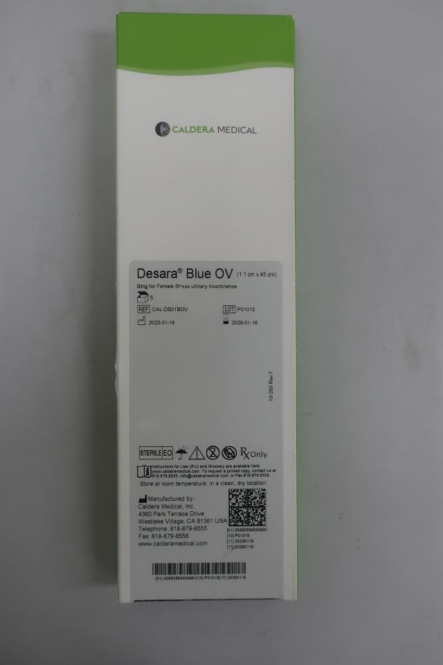 CAL-DS01BOV - CALDERA MEDICAL - Desara Blue OV, 1.1cm x 45cm, Sling for female stress urinary incontience, (BX/5) - ( Expiry Date: 2024-02-17 )