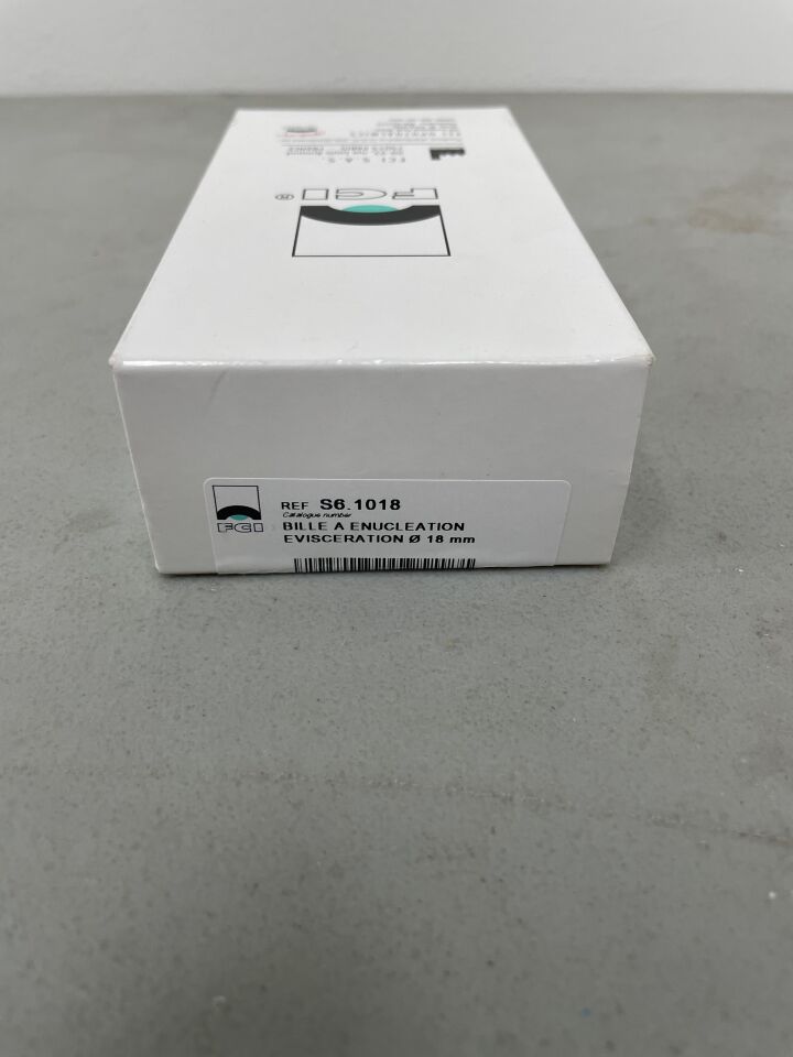 S6.1018 - FCI - Spherical Silicone Enucleation Evisceration Implant 18mm, (BX/1) - ( Expiry Date: 2025-07-31 )