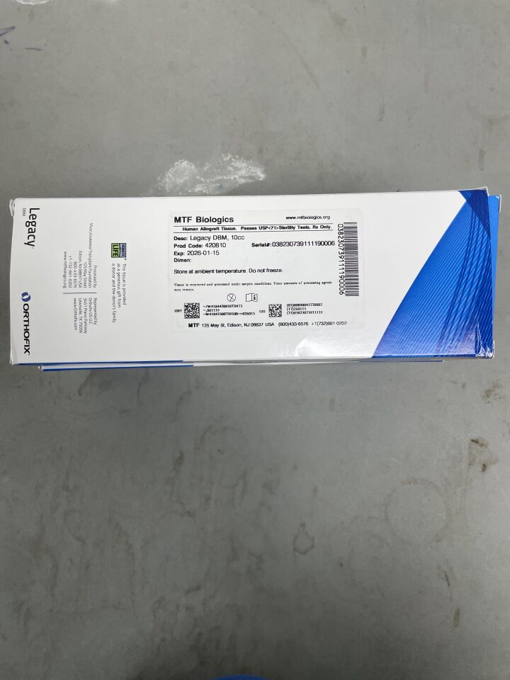 420810 - MTF BIOLOGICS - Legacy DBM, 10cc, (BX/1) - ( Expiry Date: 2026-01-15 )