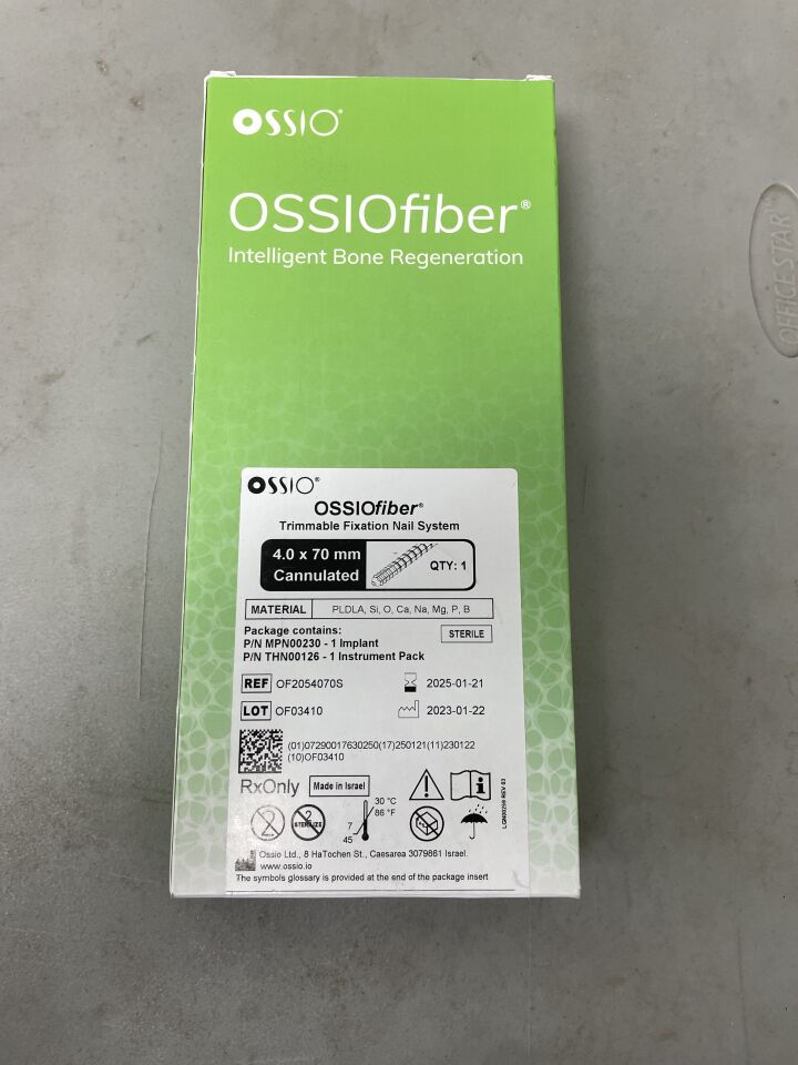 OF2054070S - OSSIO - Trimmable Fixation Nail System, Cannulated, 4 x 70mm, (BX/1) - ( Expiry Date: 2025-01-21 )