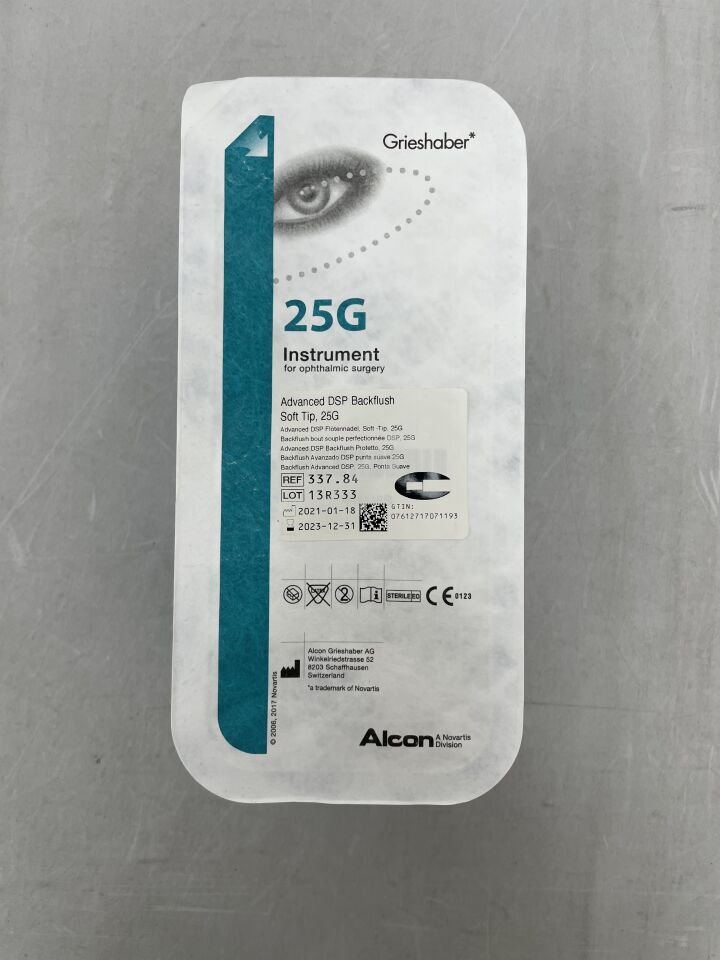 337.84 - ALCON - Grieshaber Advanced DSP Backflush Soft Tip, 25G, (EA) - ( Expiry Date: 2024-05-31 )