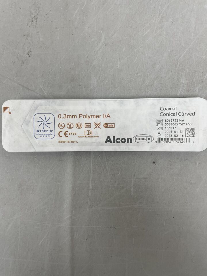 8065752146 - ALCON - Intrepid 0.3mm Polymer I/A, Conical Curved, (EA) - ( Expiry Date: 2025-12-09 )