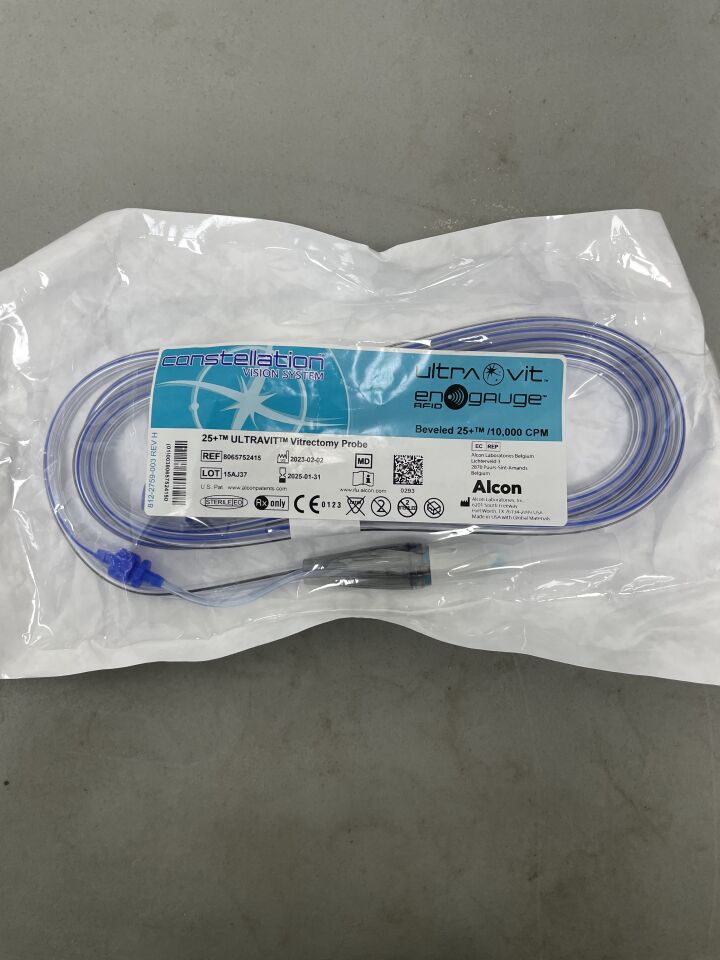 8065752415 - ALCON - Constellation Vision System, Ultravit Vitrectomy Probe, Engauge, Beveled 25+/10,000CPM, (EA) - ( Expiry Date: 2025-11-01 )