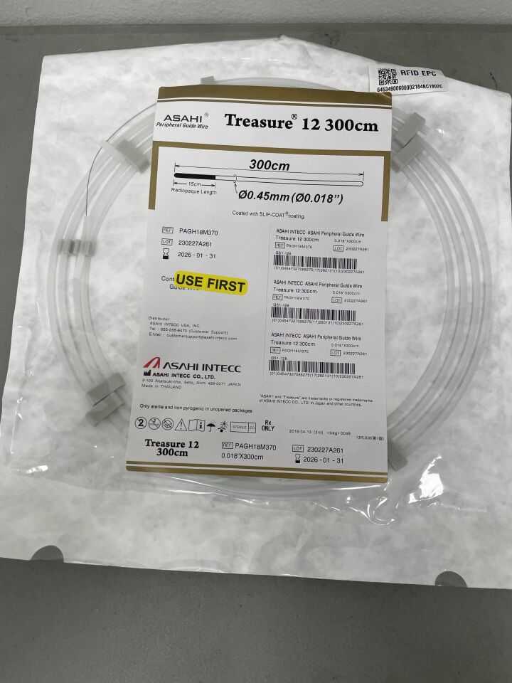 PAGH18M370 - ASAHI - Peripheral Guide Wire 0.018''x300CM , (EA) - ( Expiry Date: 2026-01-31 )