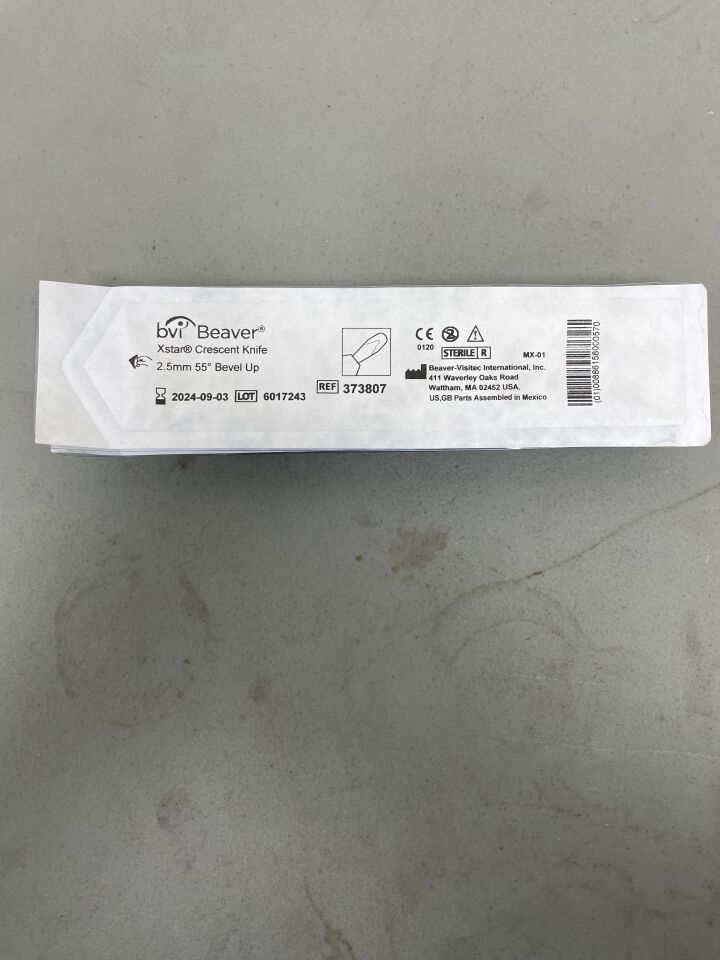 373807 - BVI - Ophthalmology Xstar Crescent Knife, Bevel, 2.5 mm, (EA) - ( Expiry Date: 2024-09-03 )