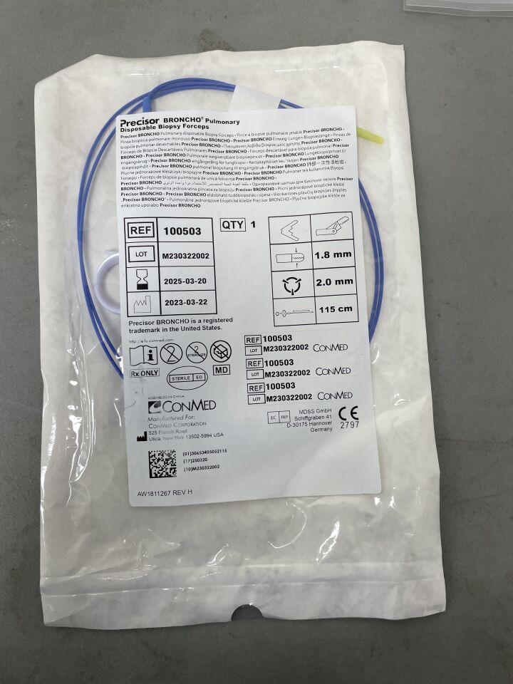 100503 - CONMED - Precisor Broncho Pulmonary Biopsy Forceps, Alligator Cup, Coated 1.8mm x 115cm, (EA) - ( Expiry Date: 2025-03-20 )