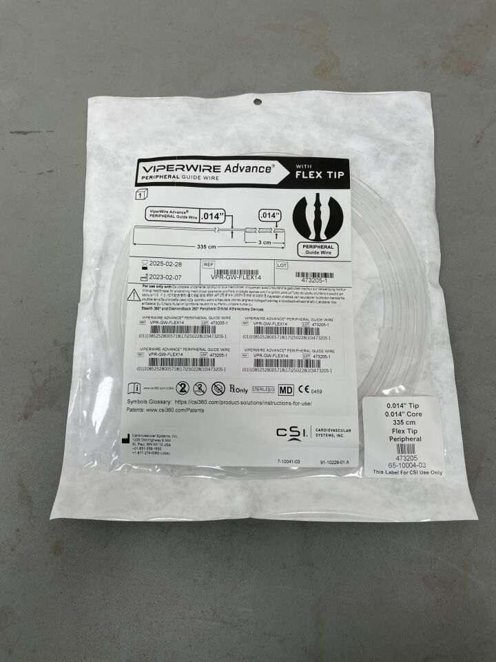 VPR-GW-FLEX14 - CSI - viperwire, advance flextip peripheral, .014" dia spring tip, 335cm, 5 pack, (EA) - ( Expiry Date: 2025-02-28 )