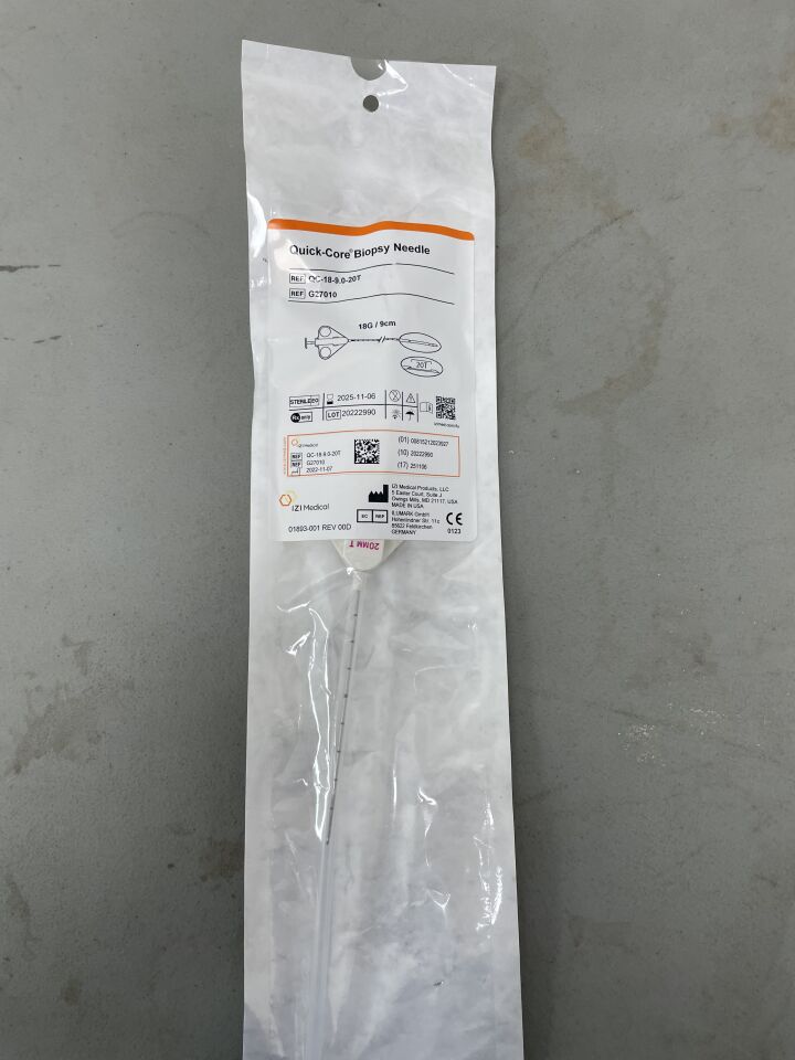 G27010 - IZI MEDICAL - Quick-Core Biopsy Needle -QC-18-9.0-20T - 18Ga x 9cm, (EA) - ( Expiry Date: 2025-11-06 )