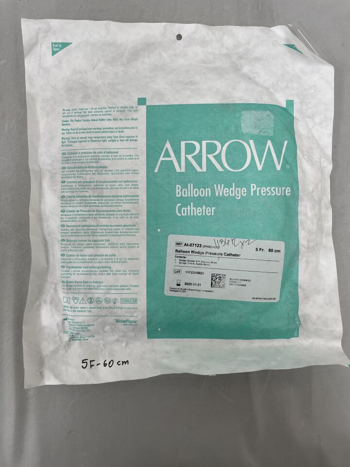 AI-07123 - TELEFLEX - Balloon Wedge Pressure Catheter, 5F x 60cm, (EA) - ( Expiry Date: 2026-01-31 )