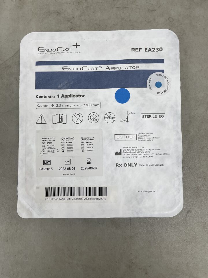 EA230 - ENDOCLOT PLUS - EndoClot Applicator for PHS/Adhesive 2.5mm x 230cm, (EA) - ( Expiry Date: 2025-08-07 )