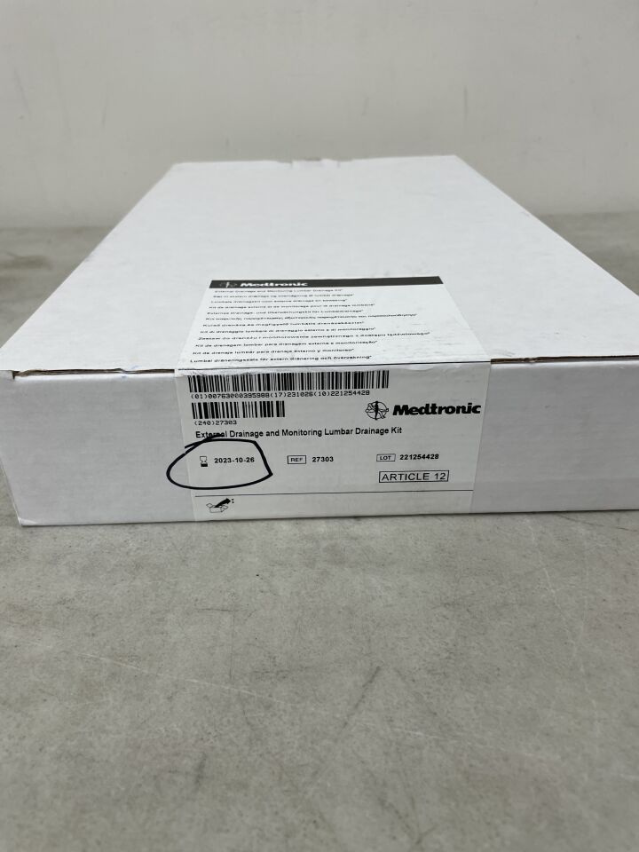 27303 - MEDTRONIC - External Drainage & Monitoring, Lumbar Kit (46124, 46126, 46420), (BX/1) - ( Expiry Date: 2026-05-13 )