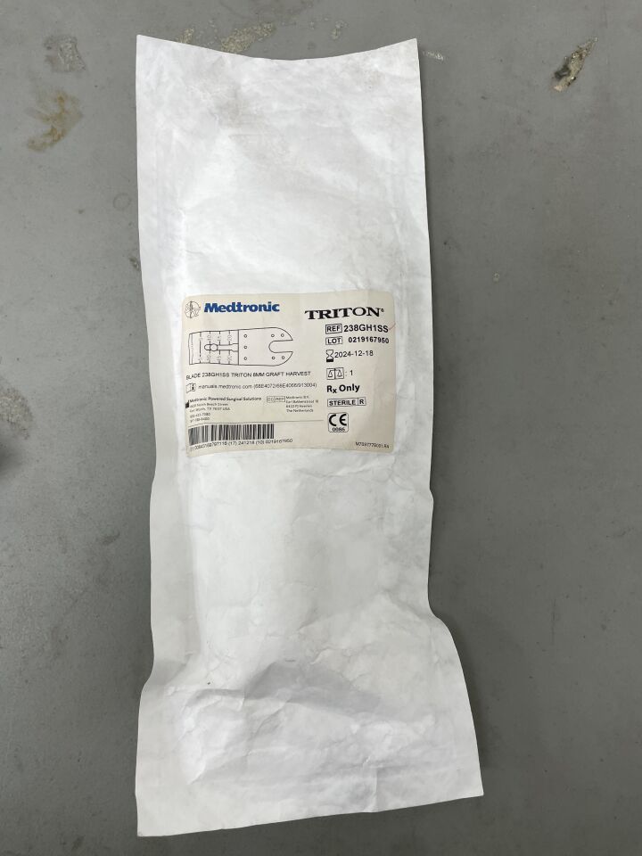 238GH1SS - MEDTRONIC - TRITON Graft Harvesting Blade, 8mm, (EA) - ( Expiry Date: 2024-12-18 )