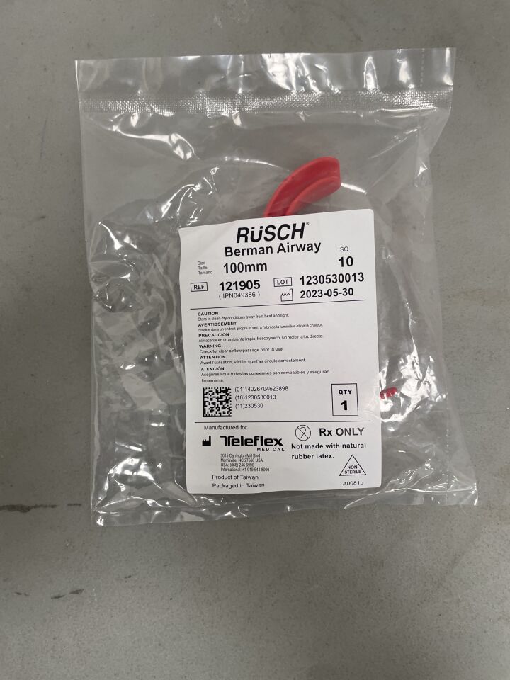 121905 - TELEFLEX - Rusch Berman Airway 100mm, (EA)