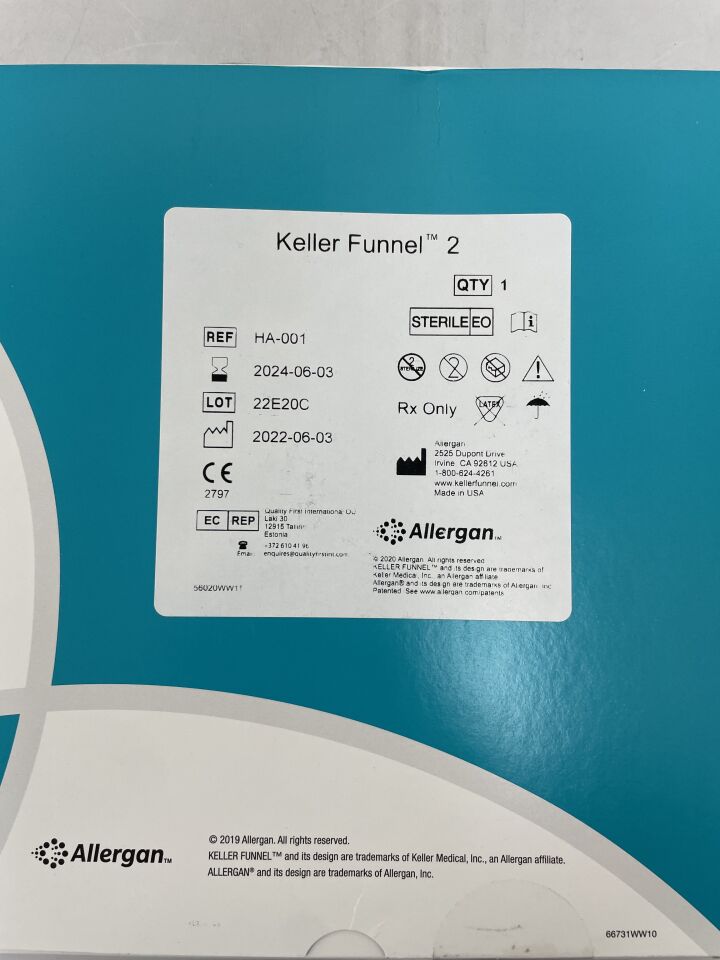 HA-001 - ALLERGAN - Keller Funnel 2, (BX/1) - ( Expiry Date: 2026-02-28 )