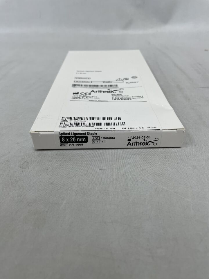 AR-1008 - ARTHREX - Spiked Ligament Staple, 8 x 20mm, (BX/1) - ( Expiry Date: 2026-02-28 )