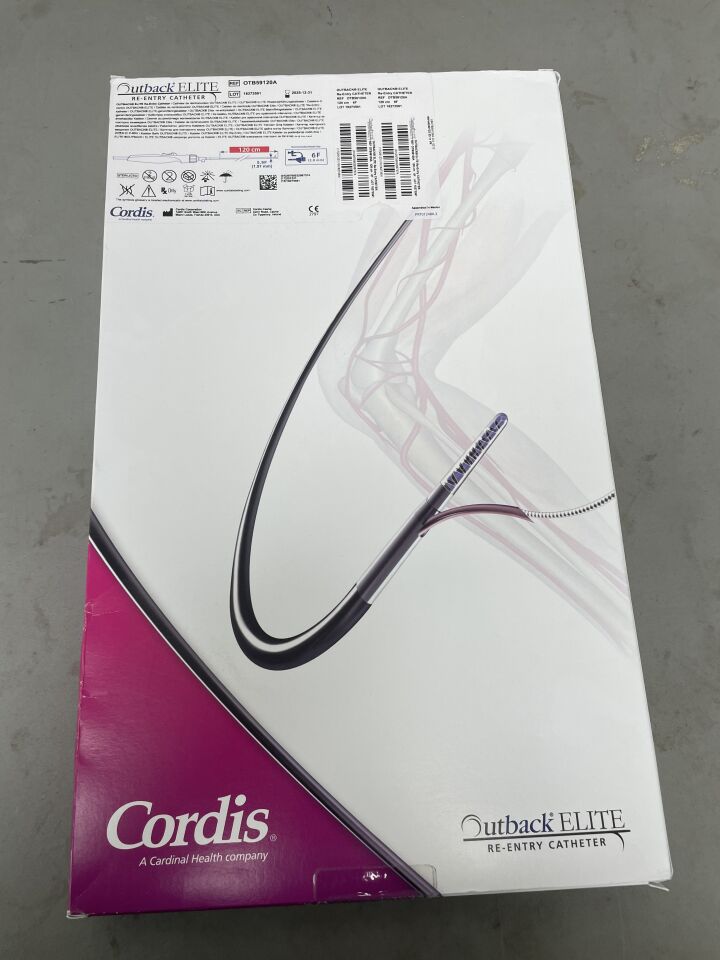 OTB59120A - CORDIS - Outback Elite Re-Entry Catheter 6 Fr Compatibility Sheath, 120 cm Usable Length, (BX/1) - ( Expiry Date: 2025-12-31 )