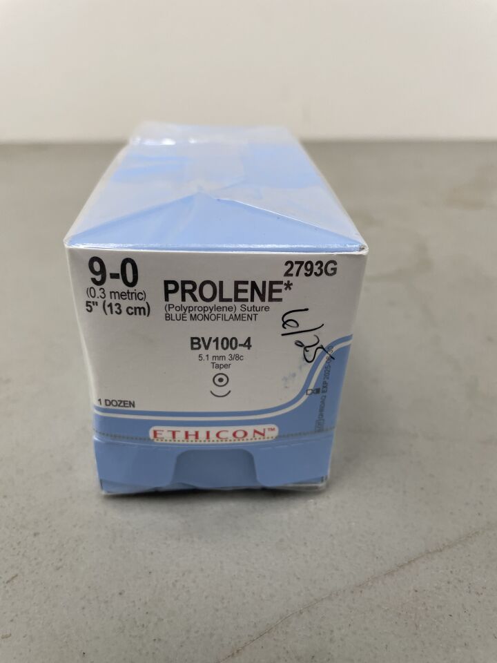 2793G - ETHICON - Prolene Non-Absorbable Monofilament Polypropylene Suture, Size 9-0, (BX/12) - ( Expiry Date: 2025-06-30 )