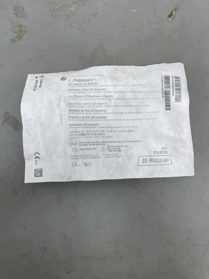 PXR35 - ETHICON - Proximate Regular Fixed Head Skin Stapler with Multi-Directional Release, 0.53 Staple Wire Diameter, (EA) - ( Expiry Date: 2025-09-30 )
