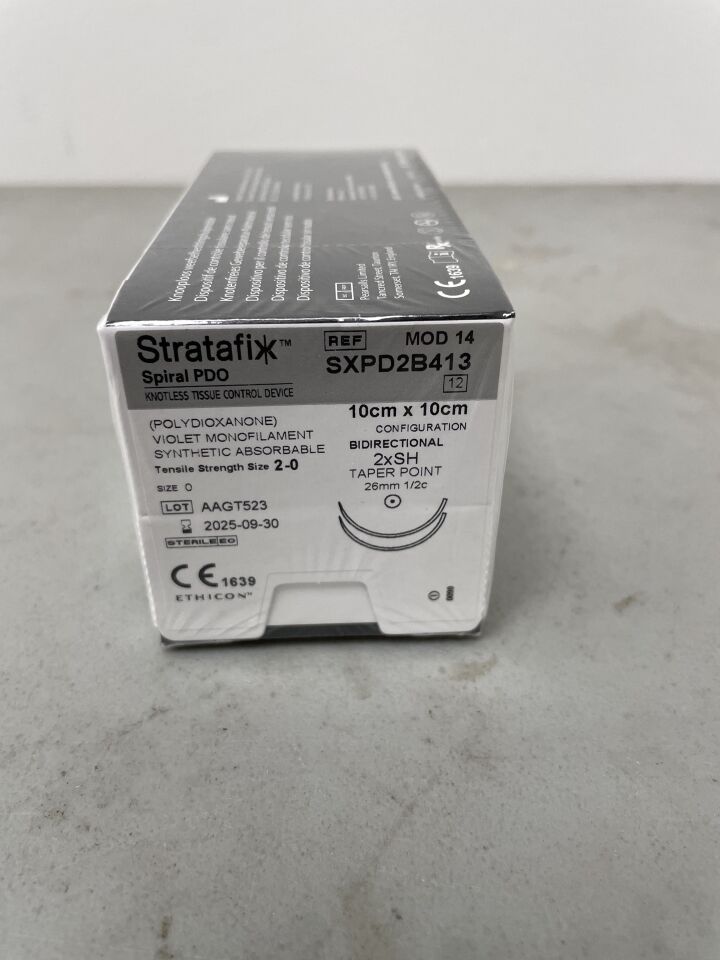 SXPD2B413 - ETHICON - Stratafix Spiral PDO Absorbable Suture, Size 2-0, 4 in. Length, SH Needle, (BX/12) - ( Expiry Date: 2025-09-30 )