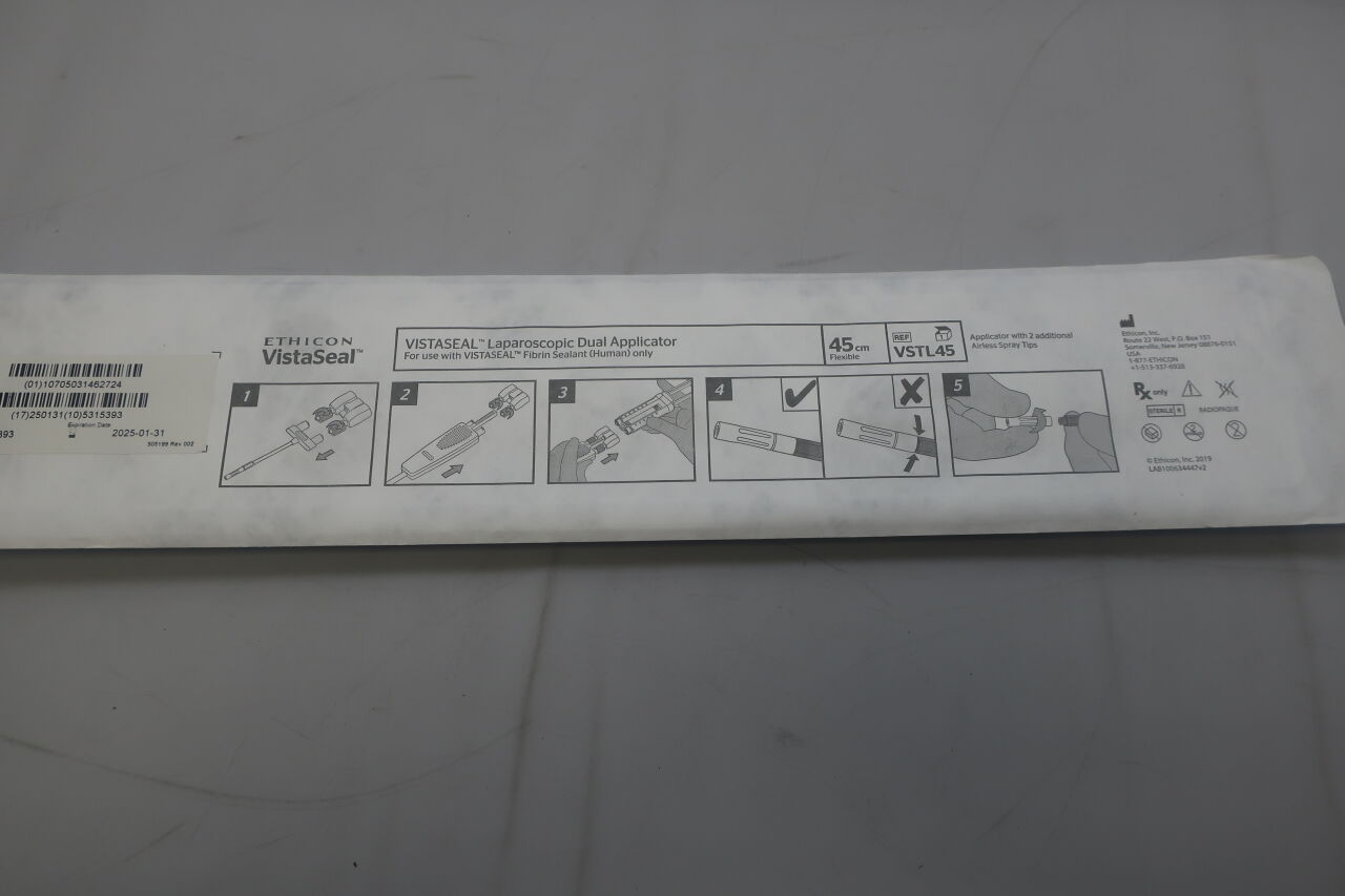 VSTL45 - ETHICON - Vistaseal Laparoscopic Dual Applicator, 45 cm Size, (EA) - ( Expiry Date: 2026-01-31 )