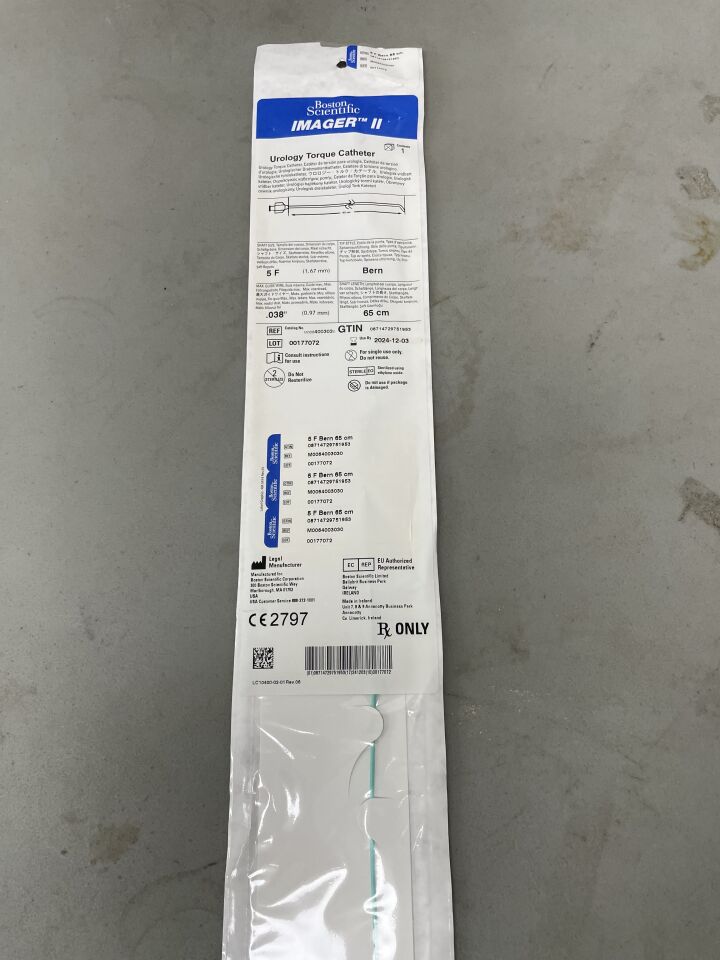 400303 - BOSTON SCIENTIFIC - Imager II Urology Torque Catheter - Bern - 5Fr x .038" x 65cm, (EA)