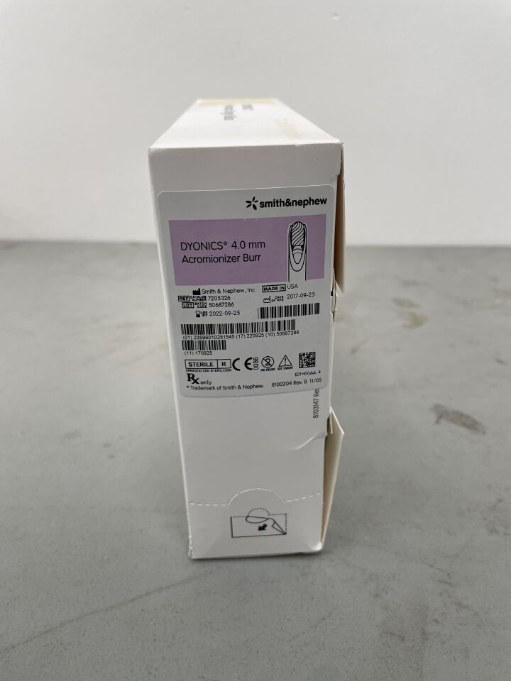 7205326 - SMITH & NEPHEW - Dyonics 4.0mm Acromionizer Burr, (BX/6)
