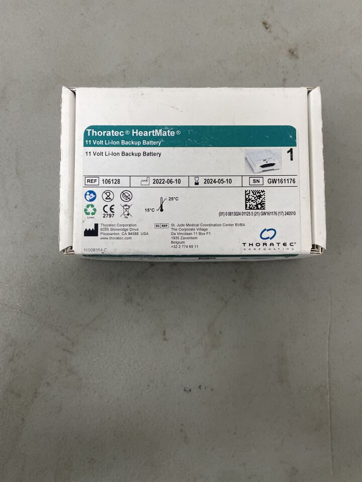 106128 - THORATEC - HeartMate 11Volt Li-ion Backup Battery, (BX/1)