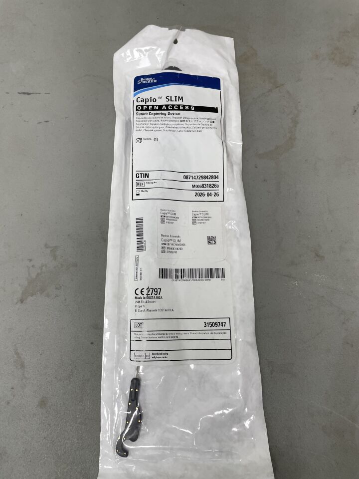 831826 - BOSTON SCIENTIFIC - capio slim capturing device, open access suture, (EA)