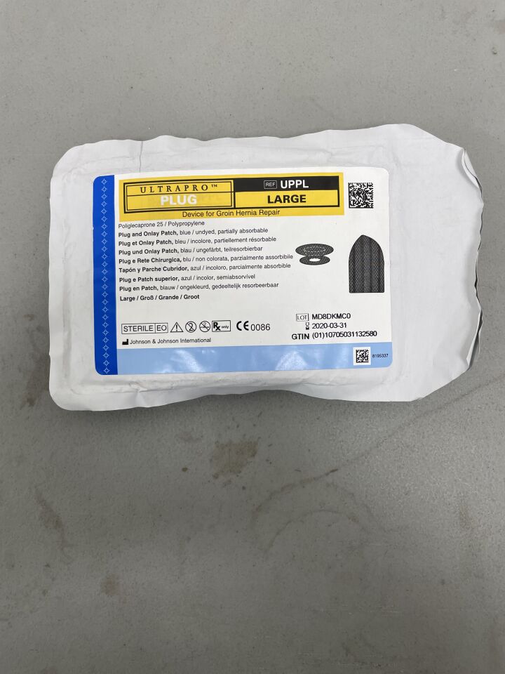 UPPL - ETHICON - Ultrapro Plug Hernia System, Large, 5 cm Anchor, (EA)