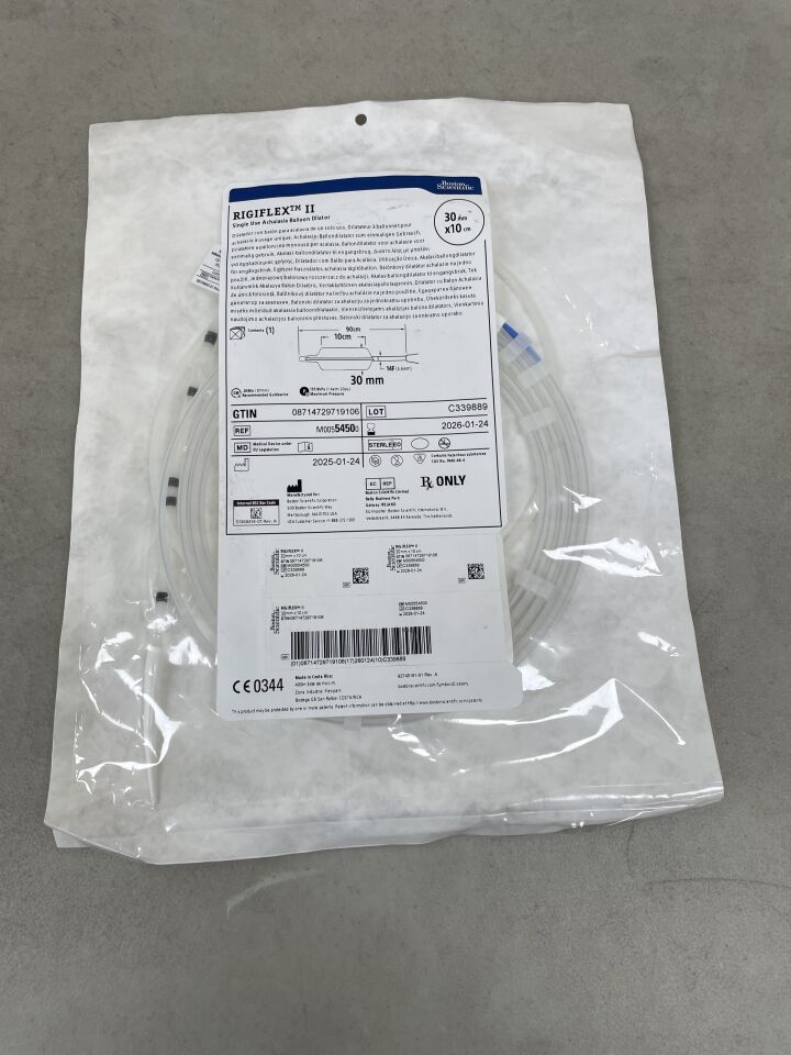 5450 - BOSTON SCIENTIFIC - RIGIFLEX II Single Use Achalasia Balloon Dilator - 30mm x 10cm x 90cm, (EA)