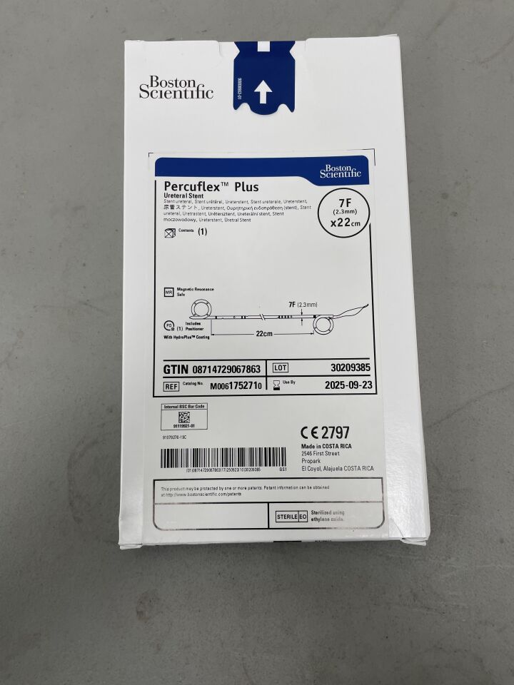 175271 - BOSTON SCIENTIFIC - Percuflex Plus Ureteral Stent - 7Fr x 22cm, (BX/1)