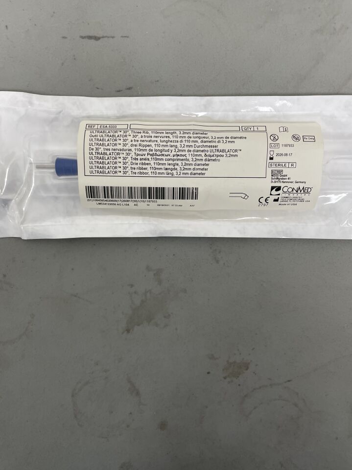 ESA-5333 - CONMED - Ultrablator 30 Degree, Three Rib 3.2mm x 110mm, (EA)