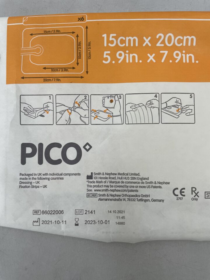 66022006 - SMITH & NEPHEW - pico npwt dressing, 15cm x 20cm, (BX/1)