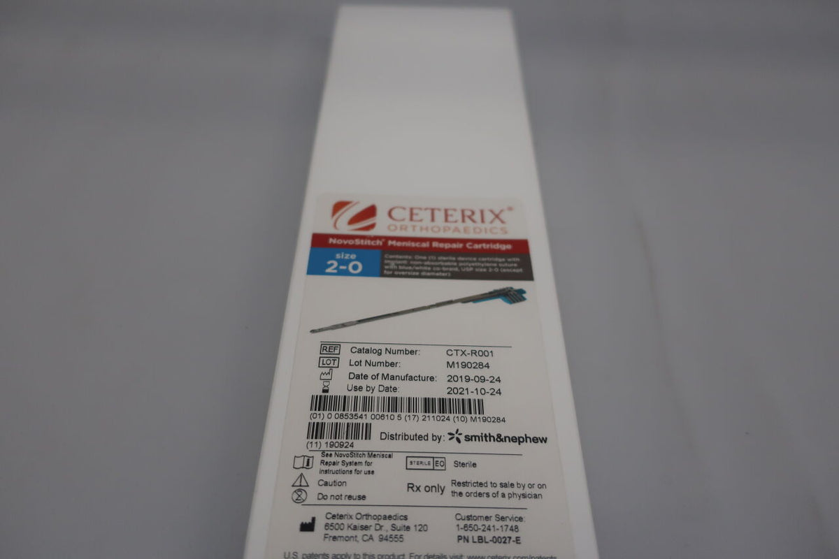 CTX-R001 - SMITH & NEPHEW - NovoStitch Cartridge For Meniscal Repair System, 2-0 Size, (BX/1)