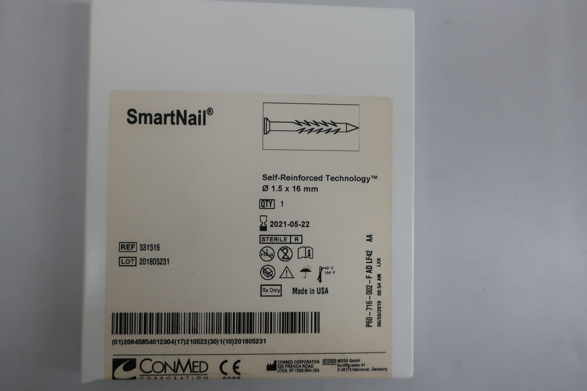 531516 - CONMED - Linvatec SmartNail 1.5mm x 16mm, (BX/1)