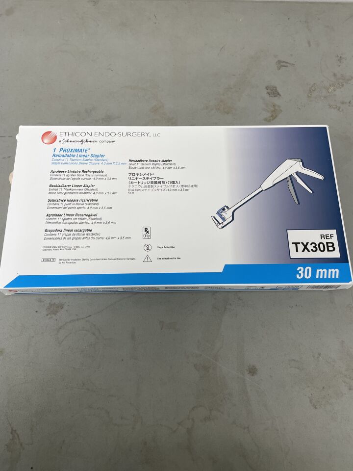 TX30B - ETHICON - Proximate Linear Stapler with Blue Reload, 30 mm Size, (BX/1)